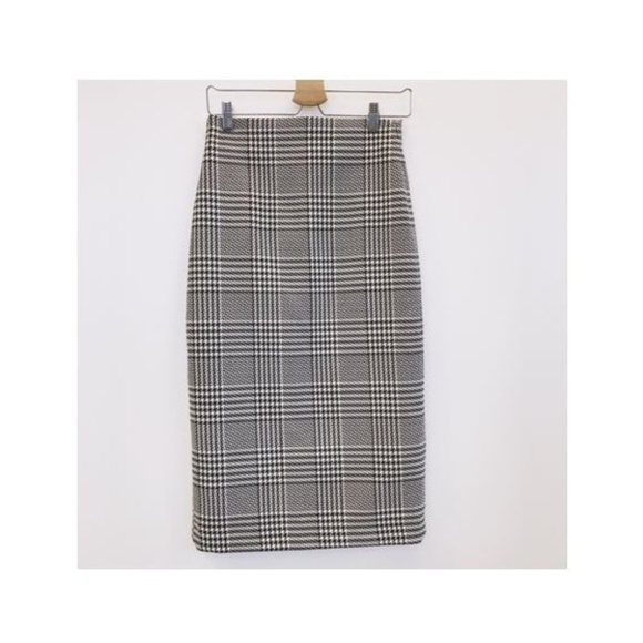 Plaid High Waist Pencil Skirt | Zara - Picture 3 of 8